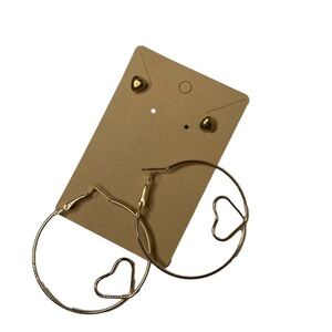 Gold heart hoops set